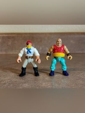 Lot of 2 vintage Fisher-Price Imaginext pirate action figures 3” Buccaneer Bay